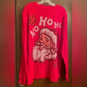 Christmas Novelty Dec.25 Brand Santa L/S Red Thermal Men Sz-L